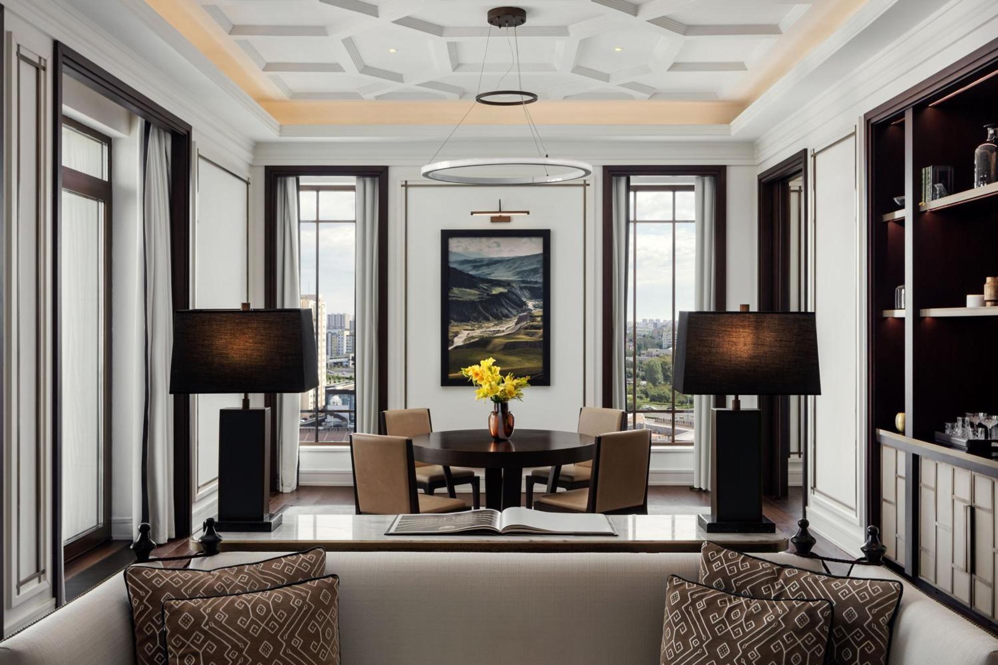 The St. Regis Astana Ξενοδοχείο Εξωτερικό φωτογραφία A living room at The Ritz-Carlton, Boston